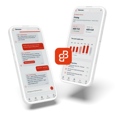 Barensen owner app on two phones